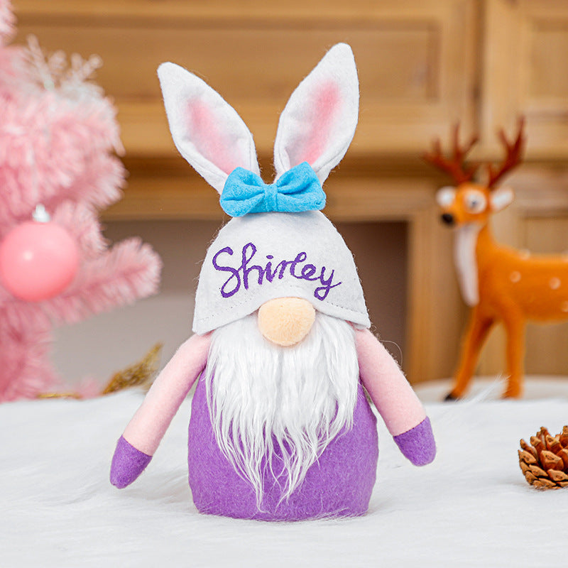 Cute Easter Letter Rabbit Doll Decoration