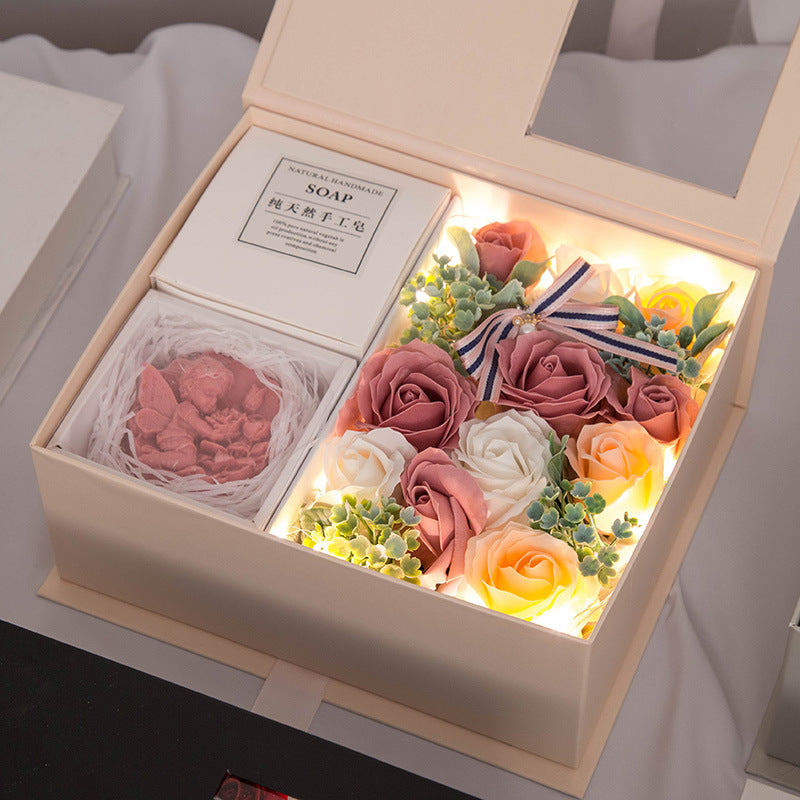 Creative Soap Rose Flower Love Gift Box