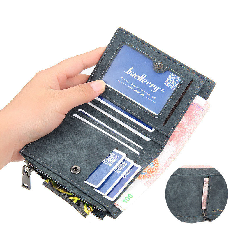 Youth Vertical Multi-card Zipper Wallet