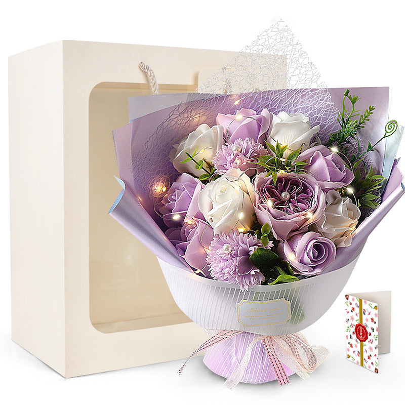 Carnations & Roses Creative Soap Flower Bouquet