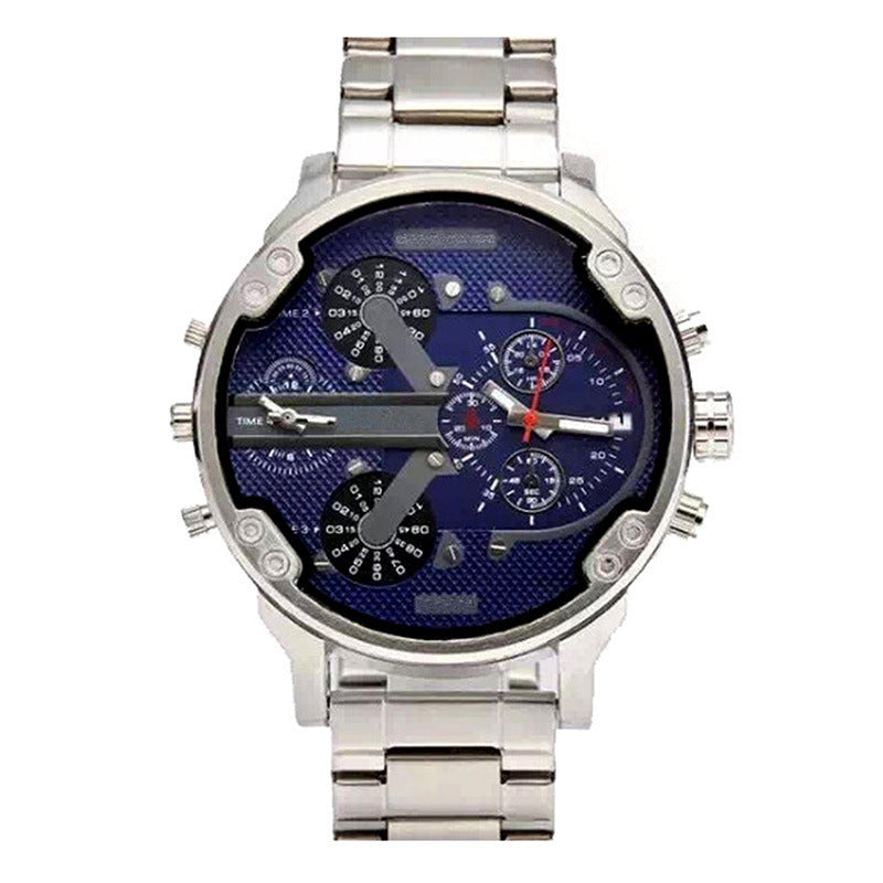 Luxury Sport Stainless Steel Big Dial Wrist Quartz Watch