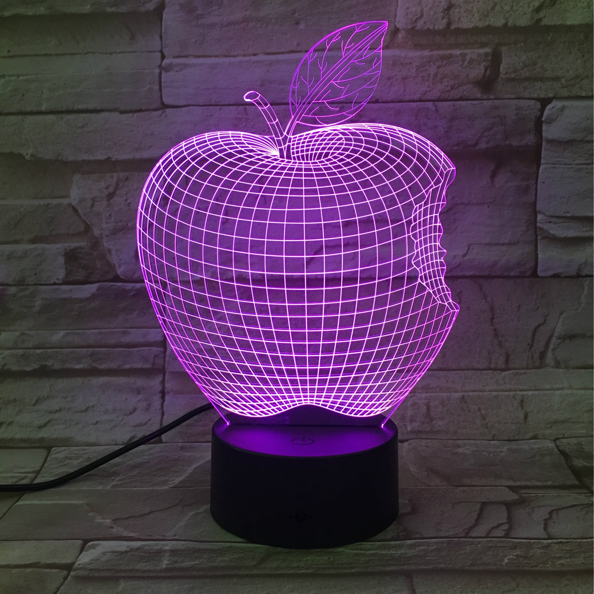 3D Apple Colorful Night Light
