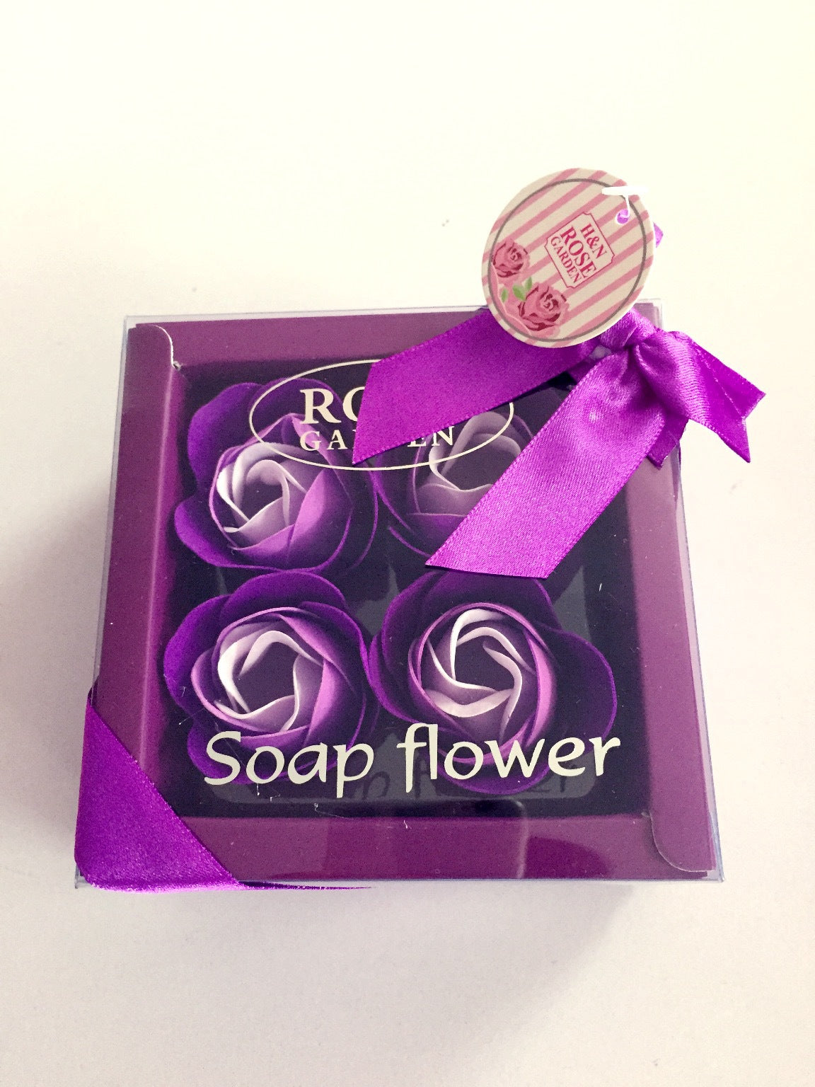 4 Rose Soap Flowers Love Gift Box