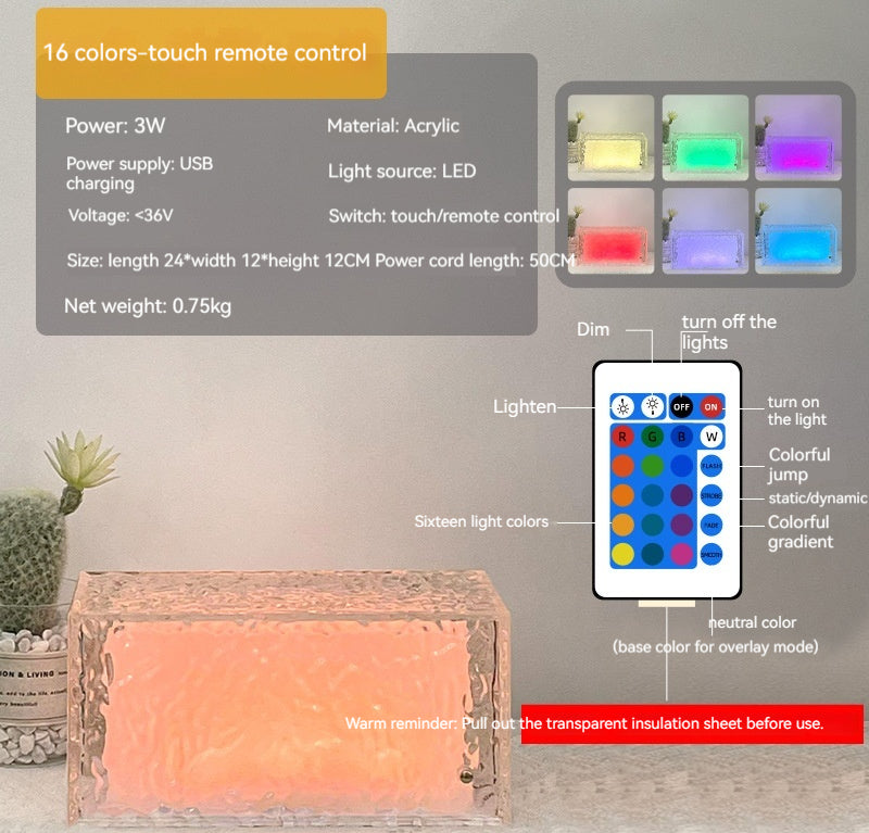 Ice Cube Small Night Lamp Creative Decoration Romantic