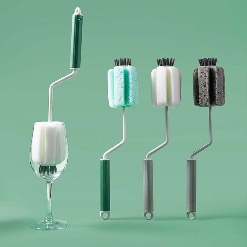 Degrees Without Dead Angle Rotating Cup Brush Long Handle