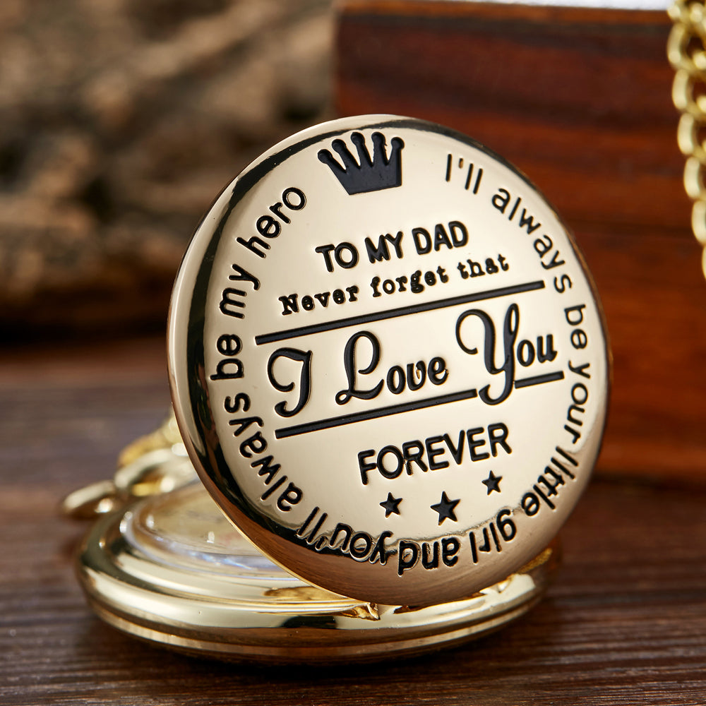 I LOVE YOU FOREVER Quartz Pocket Watch