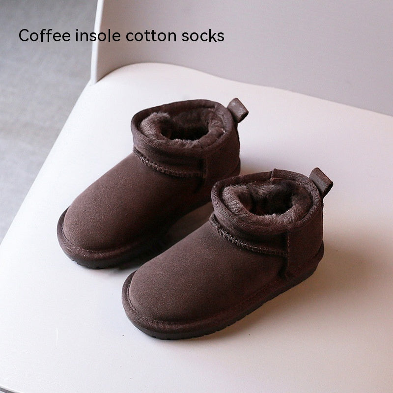 Winter Children Insulated Cotton-padded Shoes Boys Snow Boots