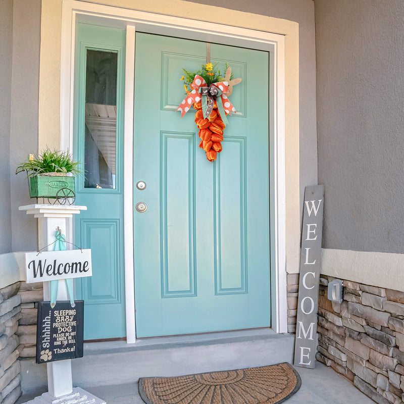 Tulip Carrot Wreath Easter Ornament Door Hanging