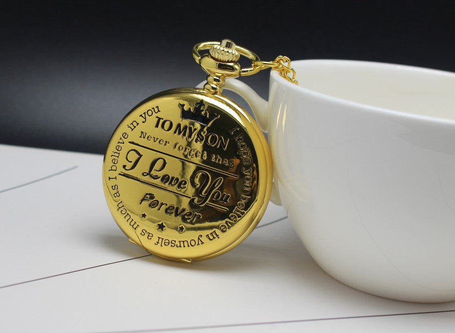 I LOVE YOU FOREVER Quartz Pocket Watch
