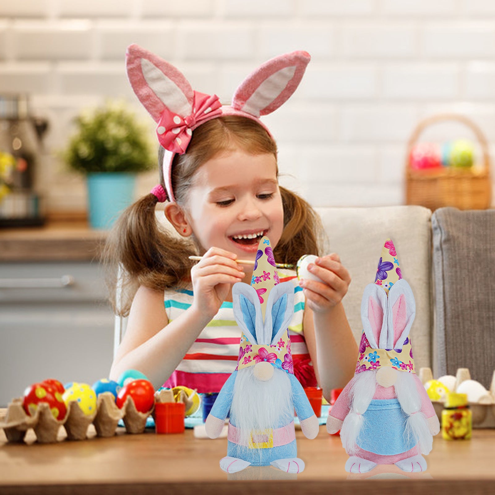 Creative Easter Decoration Standing Posture Bead Caps Doll Ornaments