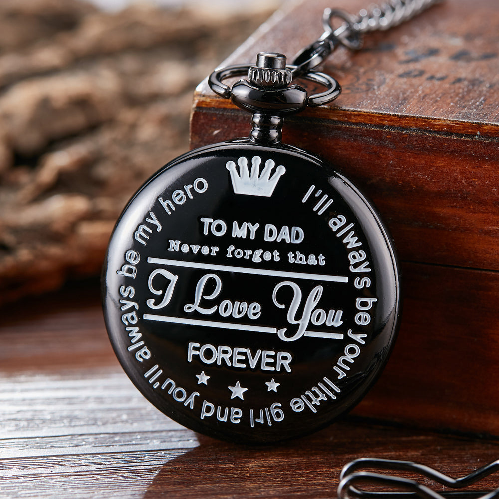 I LOVE YOU FOREVER Quartz Pocket Watch