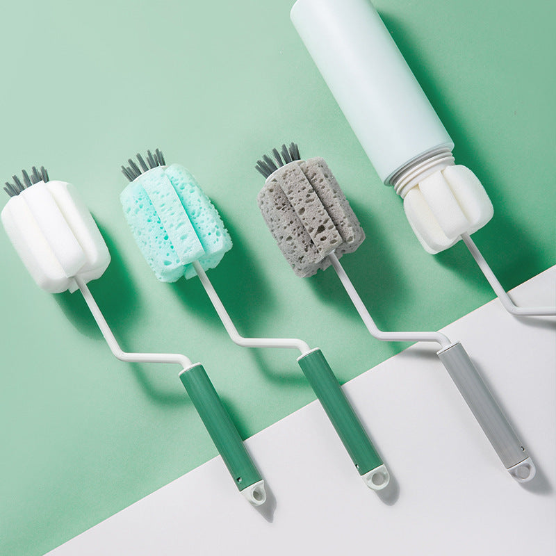 Degrees Without Dead Angle Rotating Cup Brush Long Handle