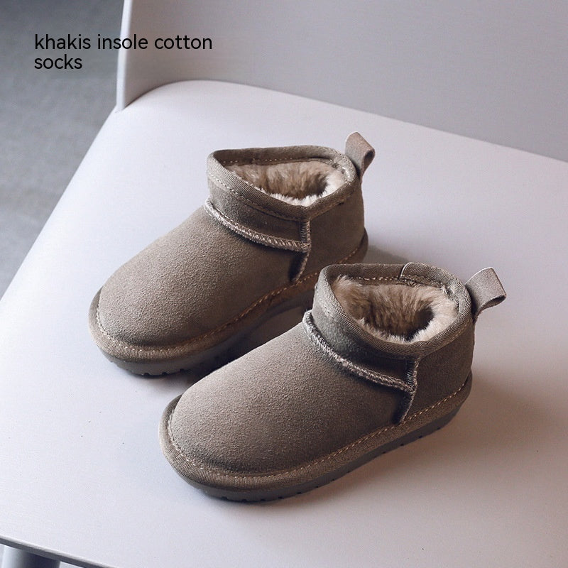 Winter Children Insulated Cotton-padded Shoes Boys Snow Boots